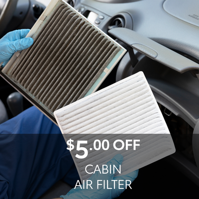 Cabin Air Filter $5.00 Off
